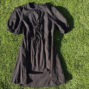 PrettyGarden Puff Sleeve Cotton Dress